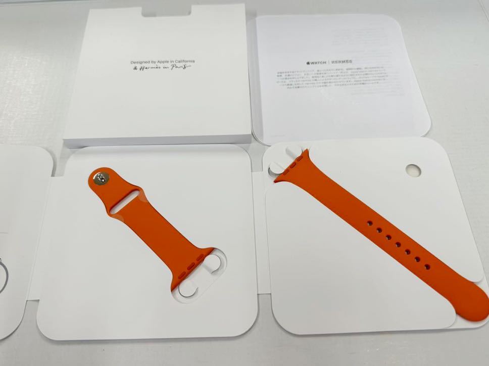 ☆即決未使用 Apple Watch HERMES 限定 オレンジ スポーツバンド 45mm