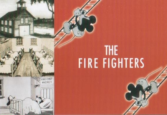 ★即D★ディズニー★ポストカード★the fire fighters★ミッキーの消防夫★ミッキー★９_画像1