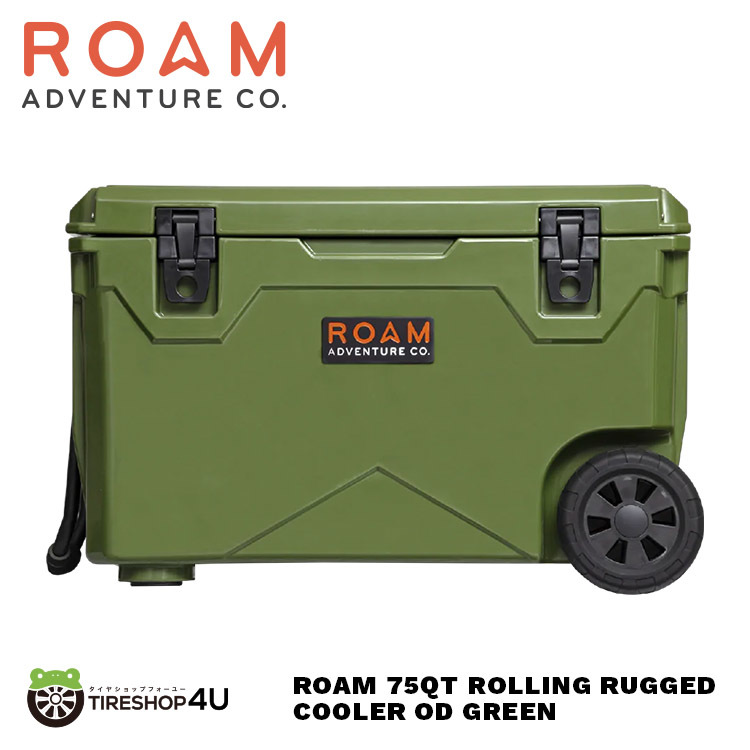 ROAM-CLR-75-ODGREEN ローム ローリング ラギッド クーラー 収納ボックス クーラーボックス タイヤ キャスター 保冷 カーキ グリーン