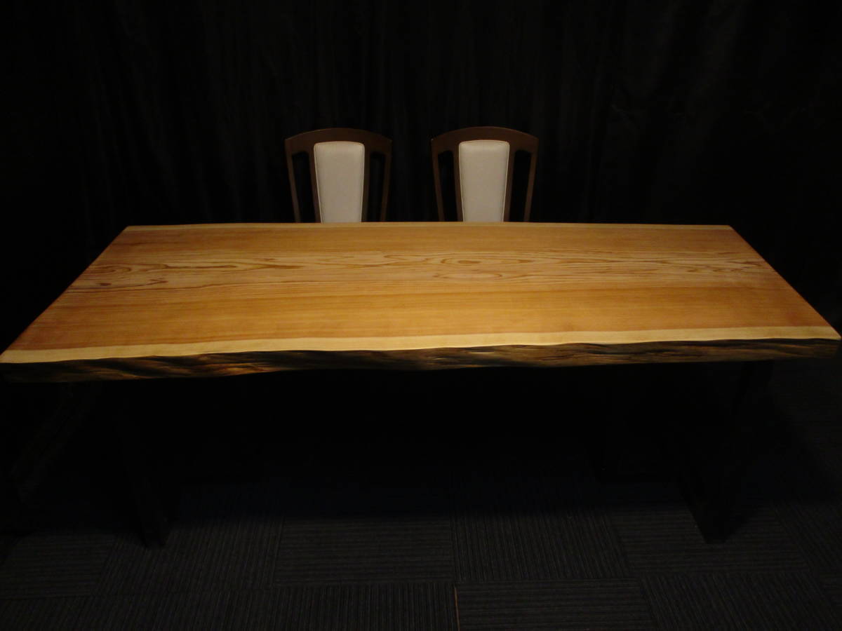 ＃668　杉　一枚板　テーブル　ローテーブル　カウンター　棚　椅子　ダイニングテーブル　座卓　天板　無垢一枚板