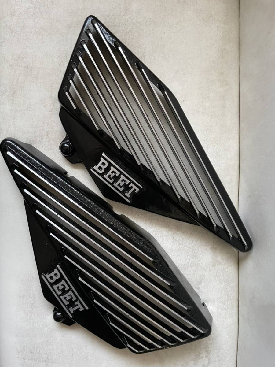 RZ250 RZ350 アルミ アルフィン サイドカバー 黒 左右ヤマハ BEET