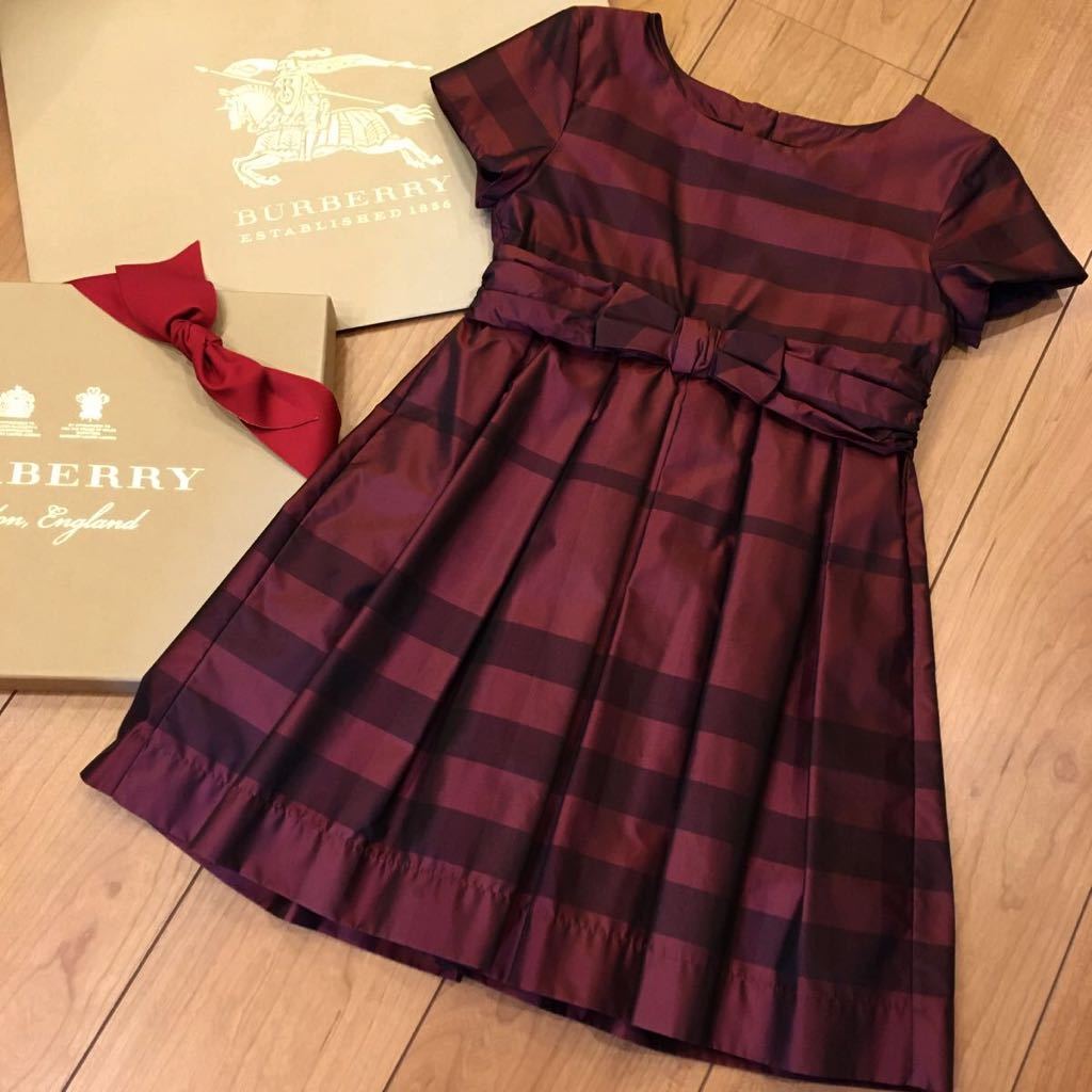 匿名送料込み★美品★　BURBERRY バーバリーチルドレン　ワンピース　ドレス　8Y 128㎝　120 130 発表会　卒業式　フォーマル　定価約5万_画像1