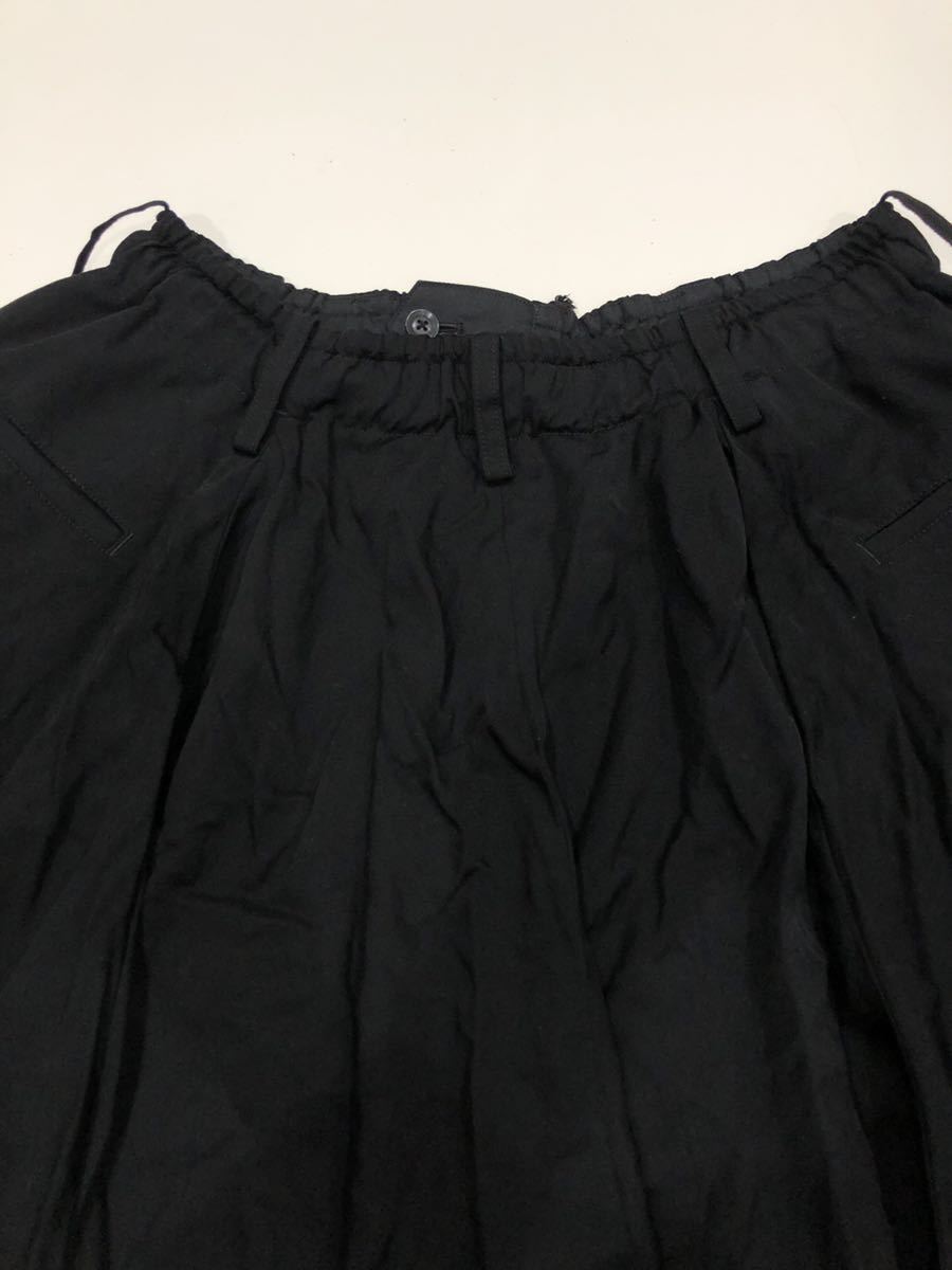 【BLACK SCANDAL Yohji Yamamoto】 Burberry fabric KARASU Pants ヨウジヤマモト ボトム サイズ3 BLK テンセル HC-P79-223 ts202209_画像4