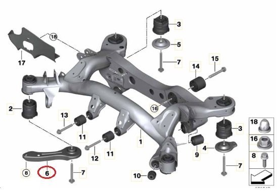 BMWツーリングE91リアアクスルキャリア320iプッシュストラットVR20左LCIリヤメンバーE87E90E93X1ステー3シリーズ318i323i325i330i330xi335i_画像4