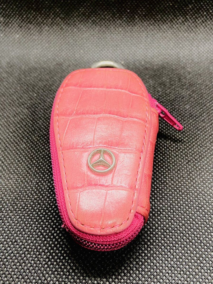  Mercedes Benz original collection crocodile style key cover pink 