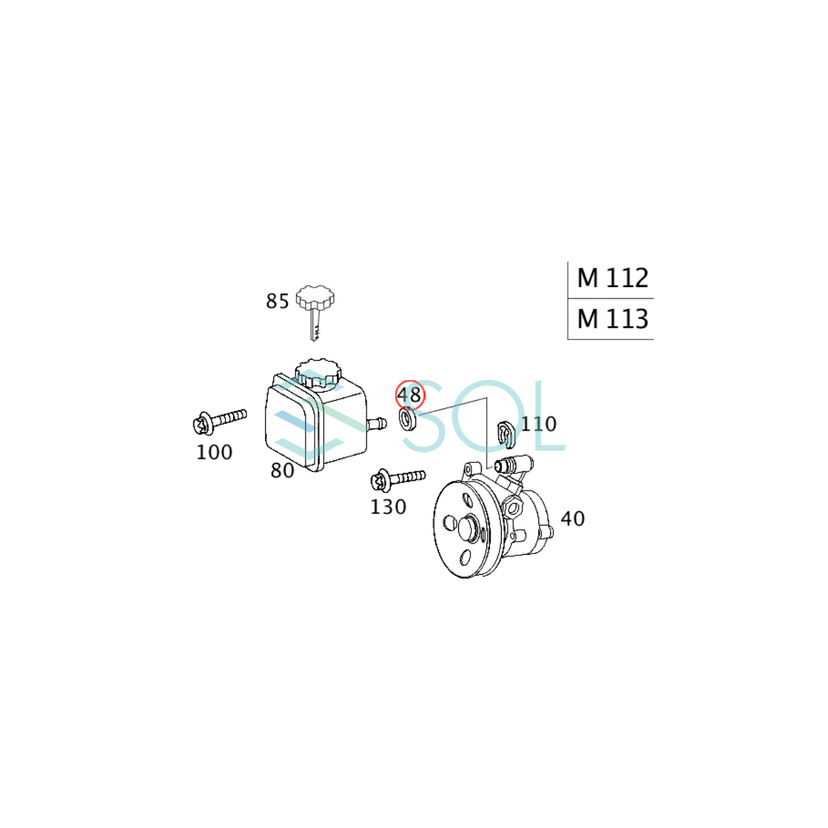 ベンツ W219 R230 R170 R171 W163 W164 W251 W463 X204 W639 パワステポンプ Oリング オーリング 0004661880 0004661780の画像2