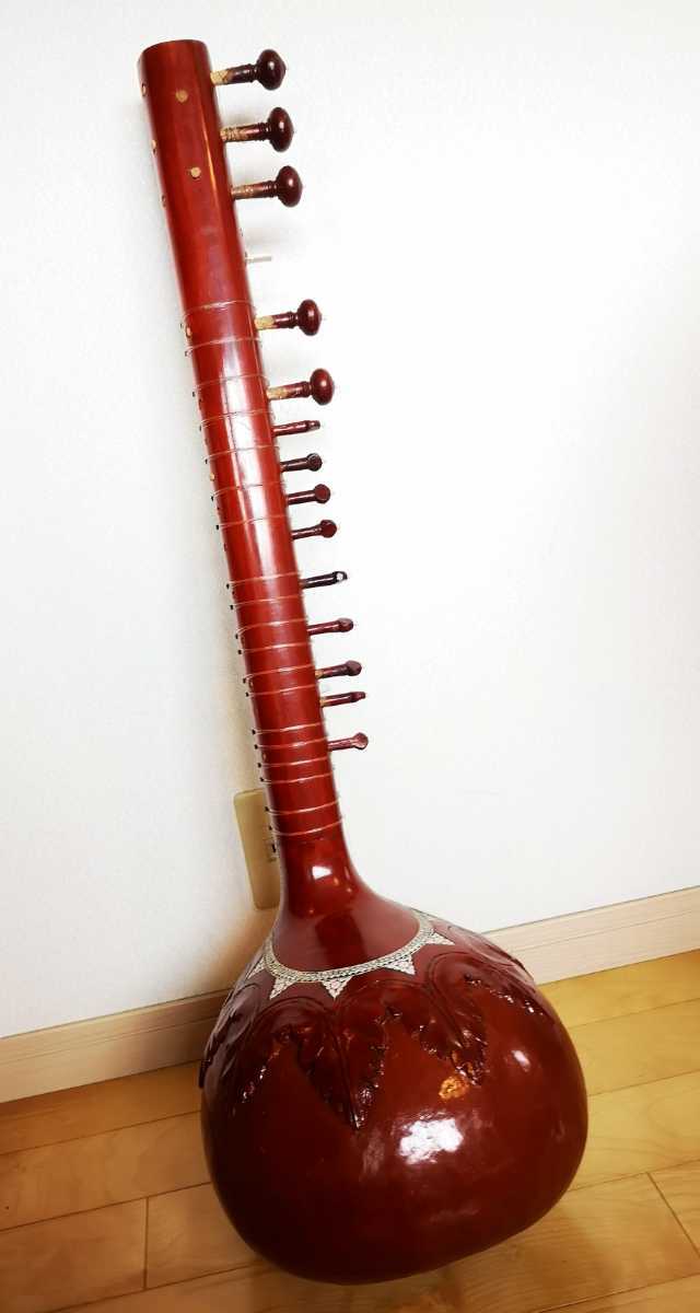 インド 民族楽器 シタール 調弦方法メモ付き 楽器/器材 弦楽器 楽器 
