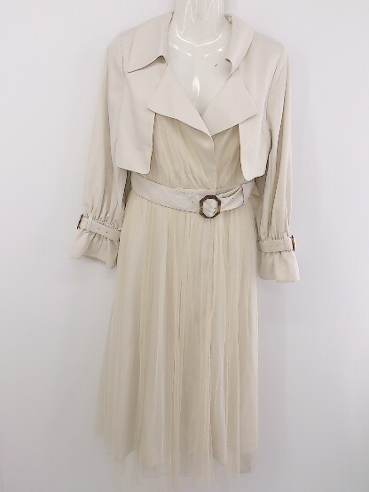 【値下げ】 ウエストベルト付 JILLSTUART by JILL ◎ ◇ 21年 P レディース ベージュ系 サイズS コート トレンチ 長袖 フレア チュール コート 【値下げ】 ウエストベルト付 JILLSTUART by JILL ◎ ◇ 21年 P レディース ベージュ系 サイズS コート トレンチ 長袖 フレア チュール コート
