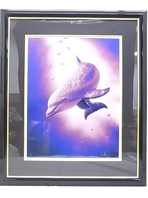 e8851 genuine work guarantee silk screen Christian *lasen[ Ocean Prince ] 167/500 picture frame 