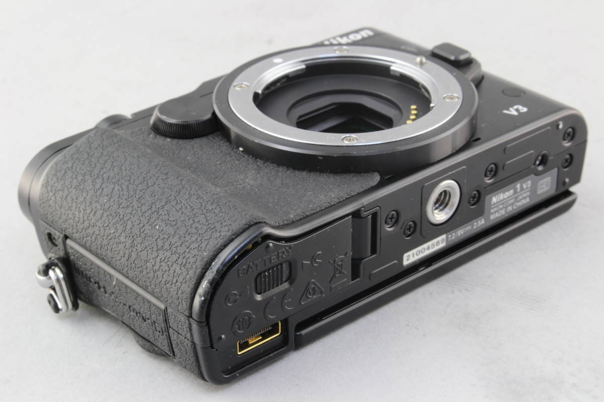 D (難あり) Nikon ニコン 1 V3 ボディ ブラック 返品不可_画像4