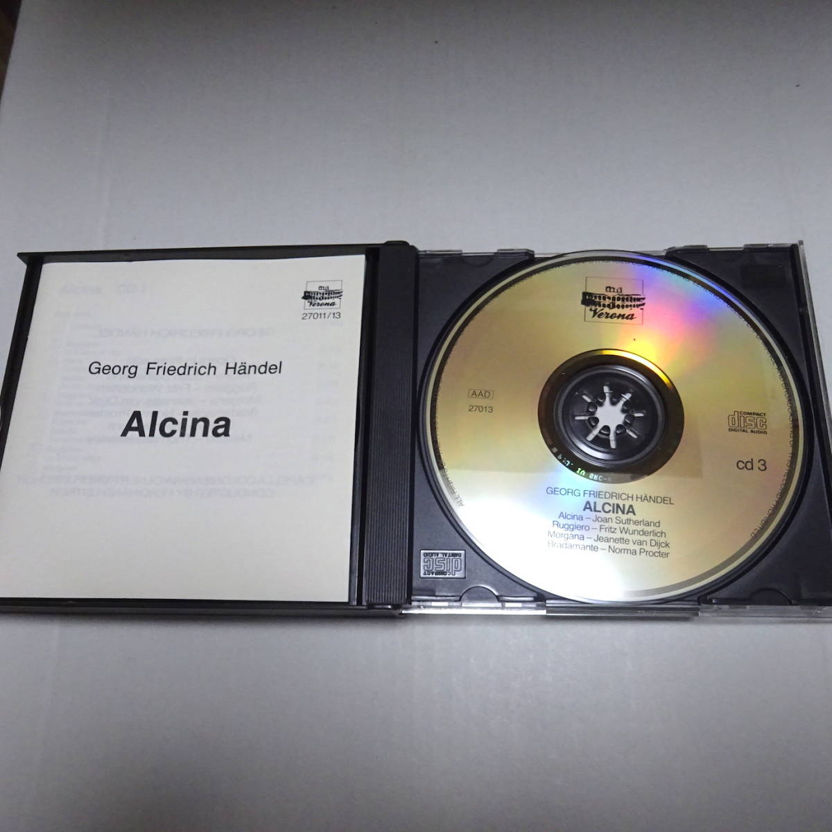 輸入盤/Verona/2CD「ヘンデル：アルチーナ」ヴンダーリヒ/サザーランド/ライトナー指揮/カペラ・コロニエンシス/1959年Live_画像4