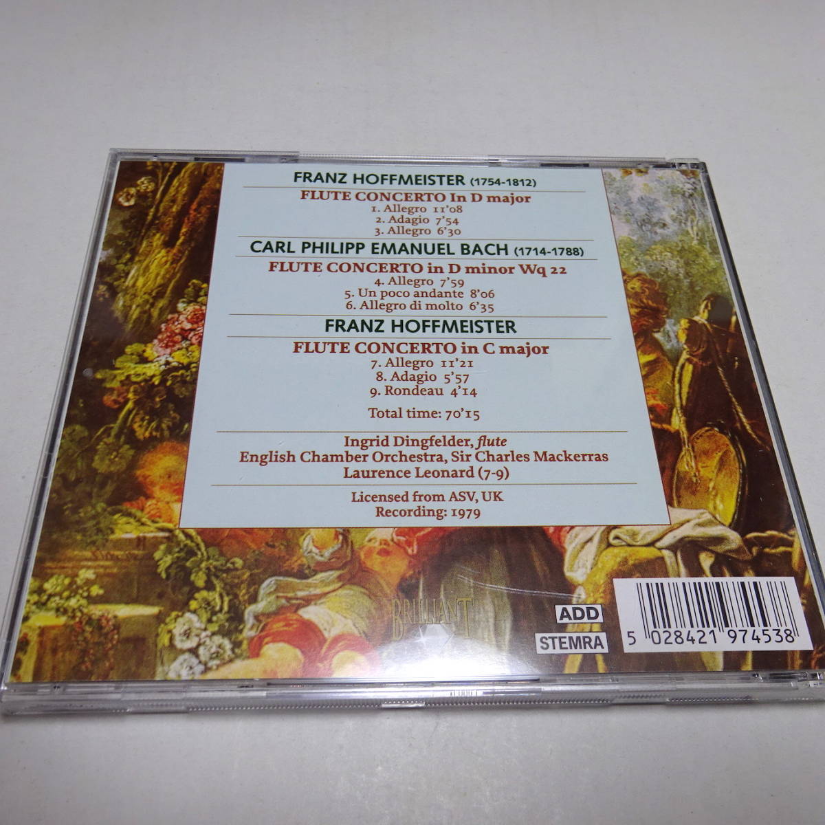 輸入盤/Brilliant/5CD-BOX「フルート協奏曲集」アドリアン/グラーフ/ディングフェルダー/Flute Concertos_画像7
