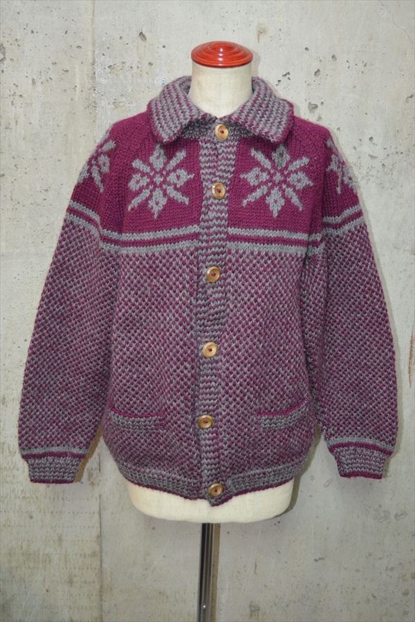  Inverallan INVERALLAN hand knitted wool knitted cardigan D2230
