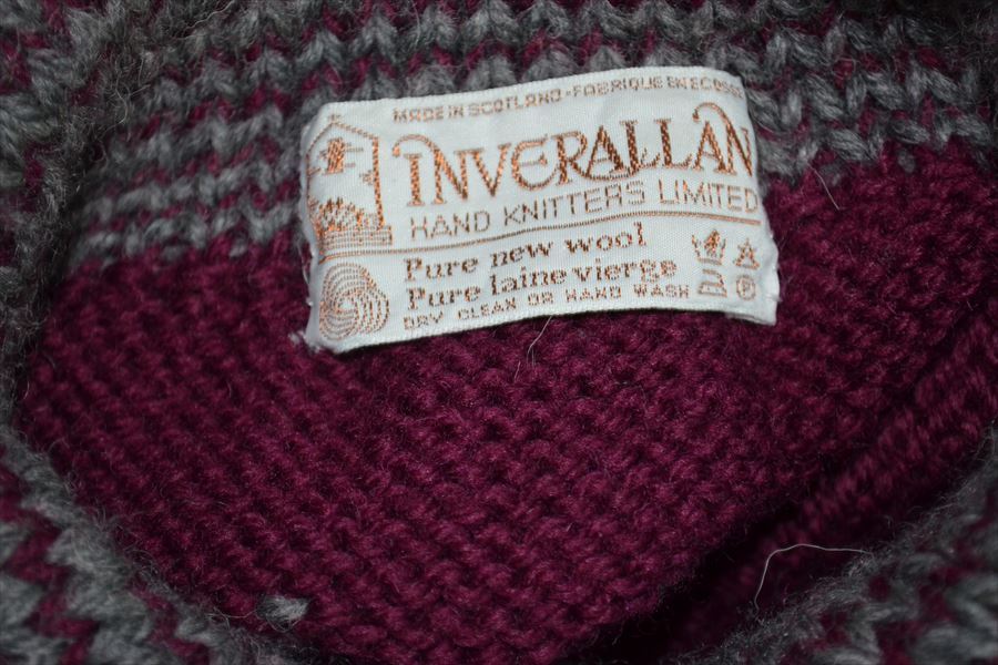  Inverallan INVERALLAN hand knitted wool knitted cardigan D2230