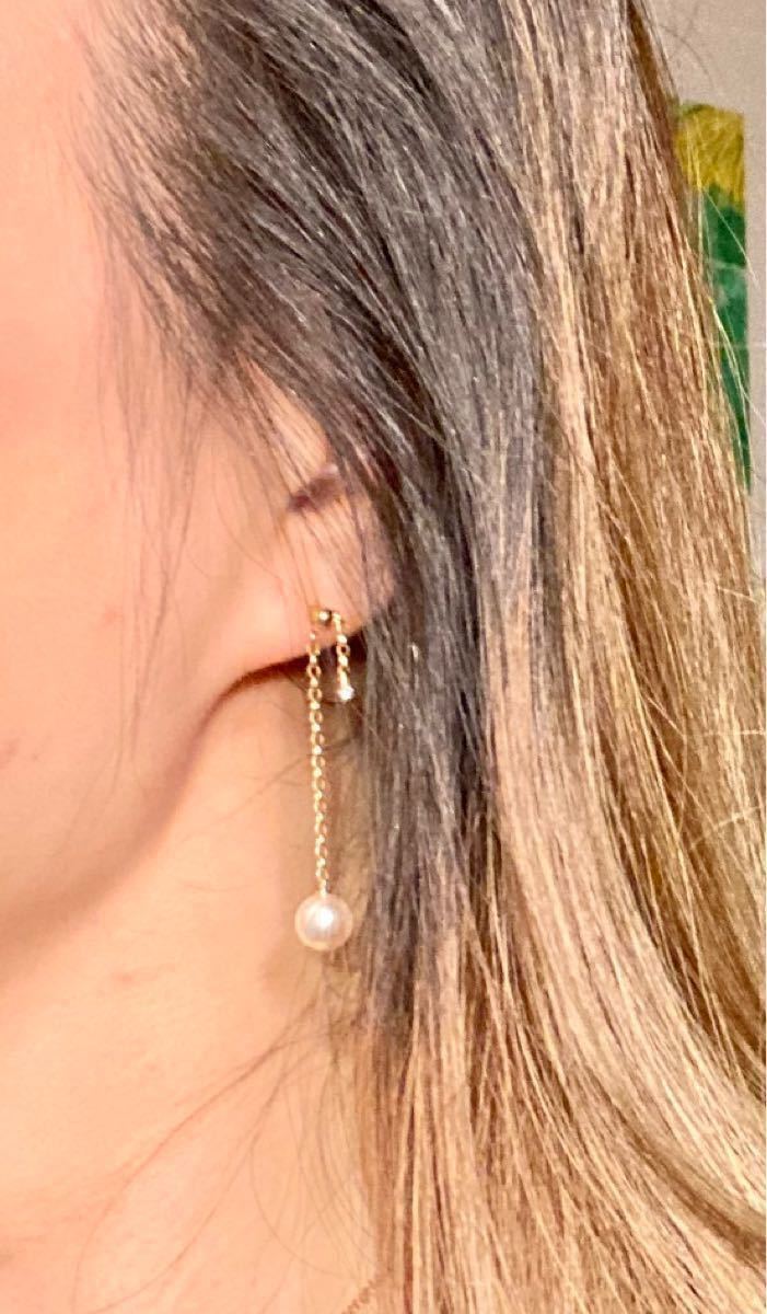 MIKIMOTO ミキモト ロングチェーン 小さなダイヤモンド&パール MIKIMOTO ミキモト ロングチェーン 小さなダイヤモンド&パール