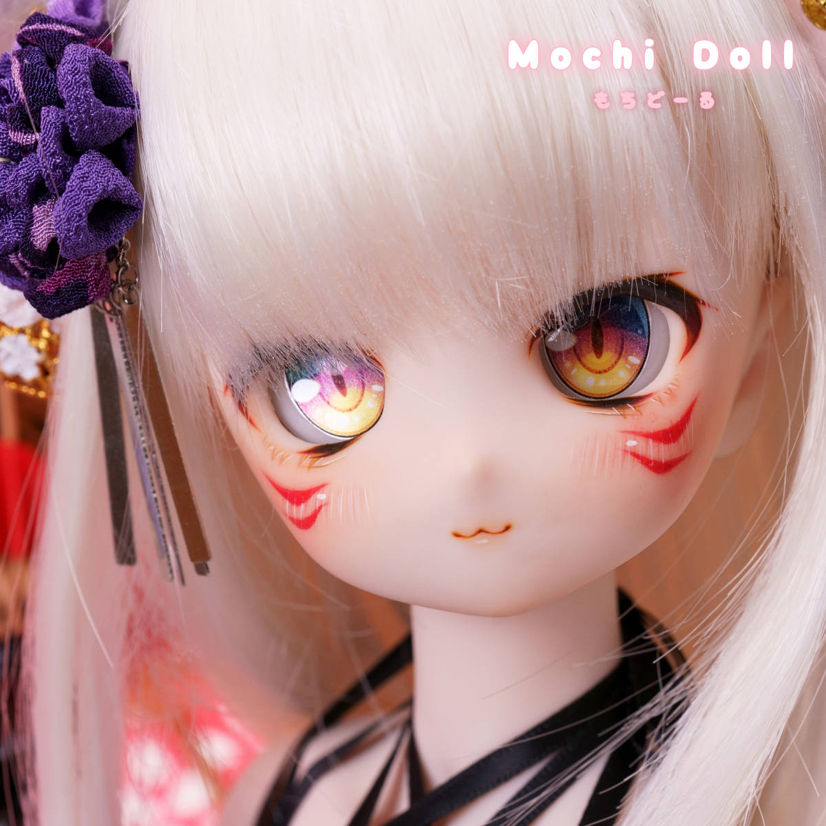 MochiDoll】DDH-27 セミホワイト カスタムヘッド(ソフビ盛り)+アイ1組