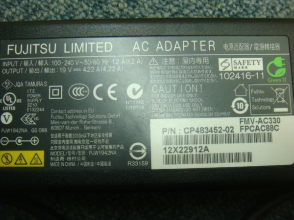 Lifebook original Fujitsu AC adapter 19V~4.22A FMV-AC330 LB-E742/F LB-E741/C operation guarantee 