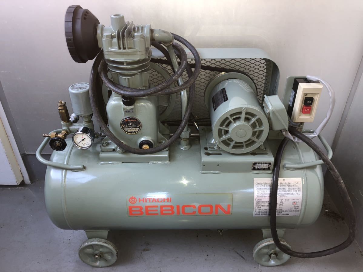 ヤフオク! - 日立コンプレッサー 200v タンク50L 三相 ベビコン...