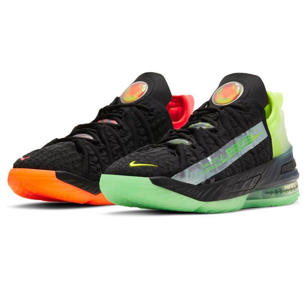 ■ナイキ レブロン18 GS ブラック/ブライトクリムゾン/ボルト 新品 24.5cm 6.5Y NIKE LEBRON XVIII GS アシンメトリー CW2760-009の画像7