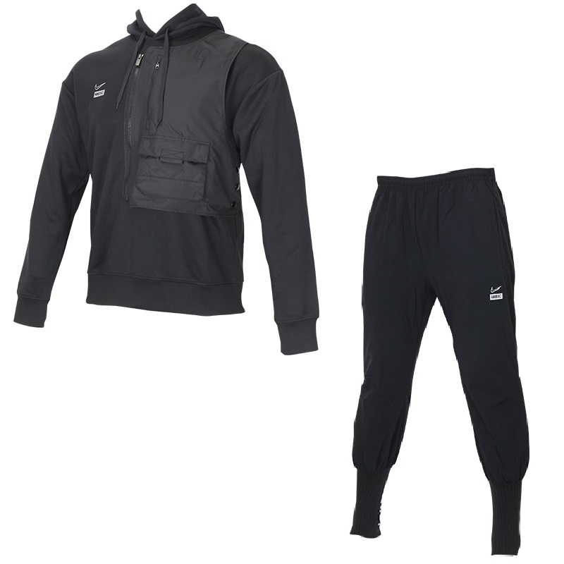 ■ナイキ FC ドライフィットフーディー&カフパンツ セットアップ ブラック 新品 XLサイズ NIKE F.C. DF HOODIE&PANT DJ0750-010 DJ0997-010