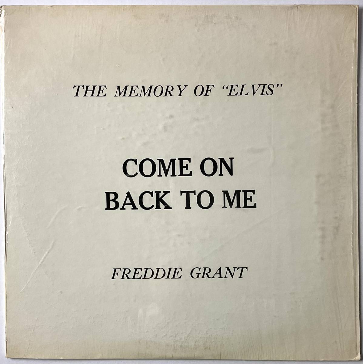 激レア THE MEMORY OF ELVIS Come On Back To Me FREDDIE GRANT レコード LP JASON RECORDS エルビス プレスリー 入手困難_画像1