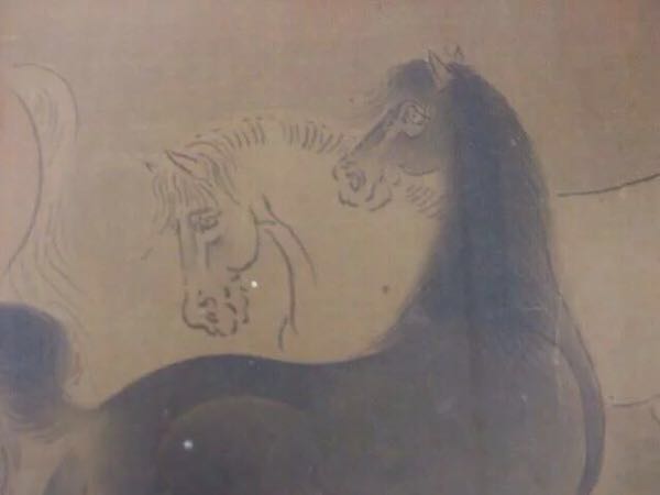 絹本 馬図 清時代 中国古美術 扁額 絹本 馬図 清時代 中国古美術 扁額