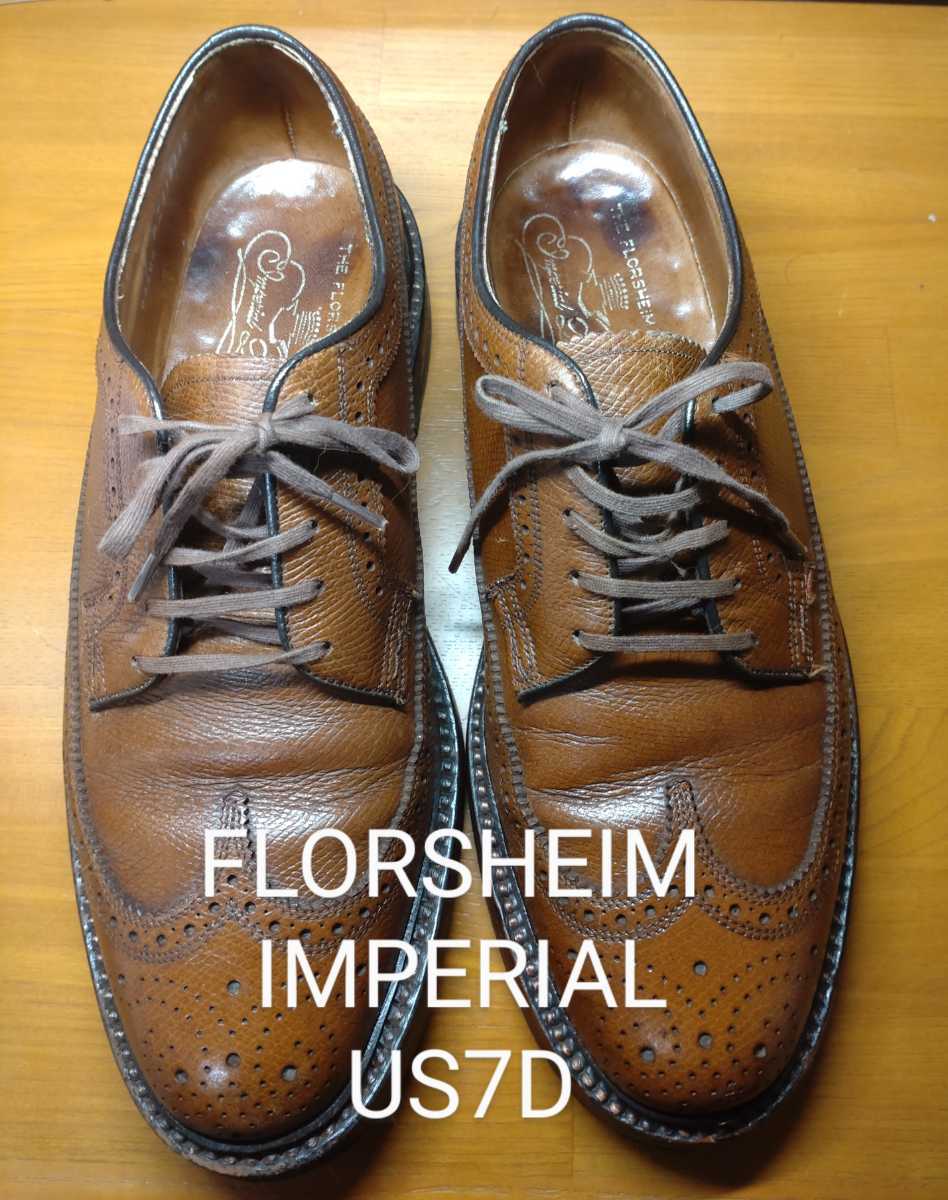 FLORSHEIM IMPERIAL ウィングチップ 7D 25.0cm相当