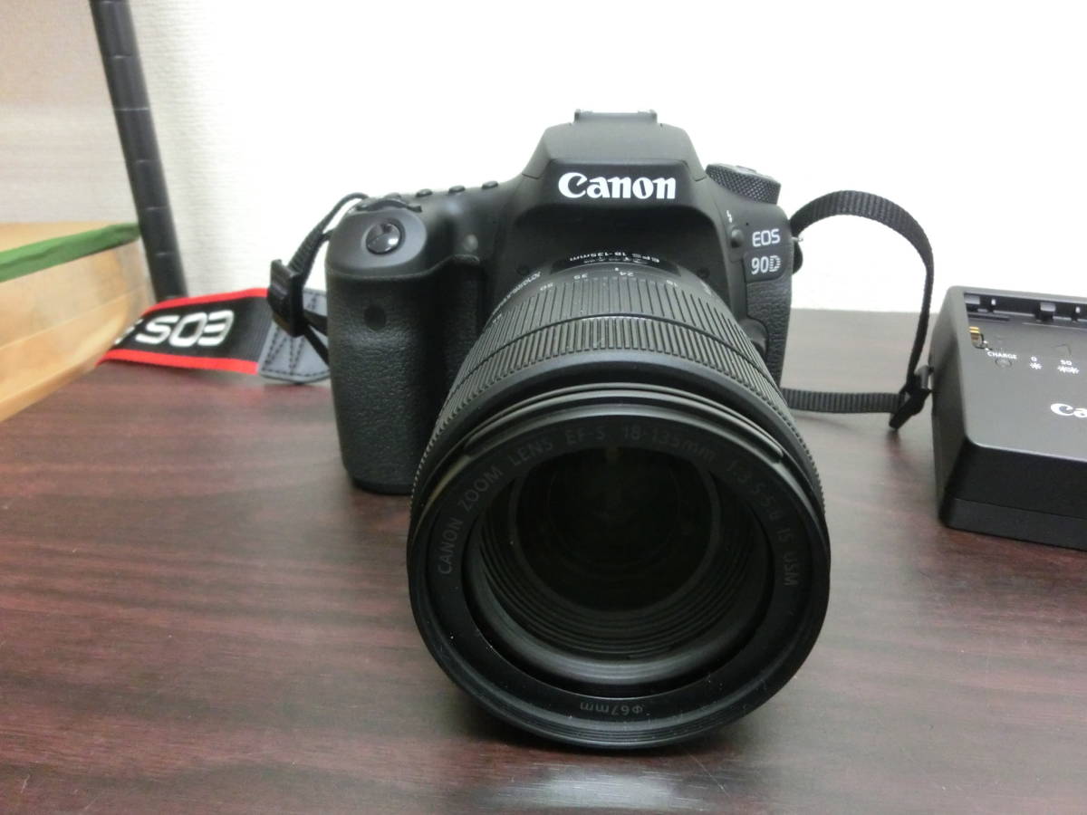 Canon キャノン EOS 90D デジタル 一眼 レフ ボディ カメラ レンズキット 18-135mm 3.5-5.6 IS USM 中古 動作品 激安1円スタート _画像4