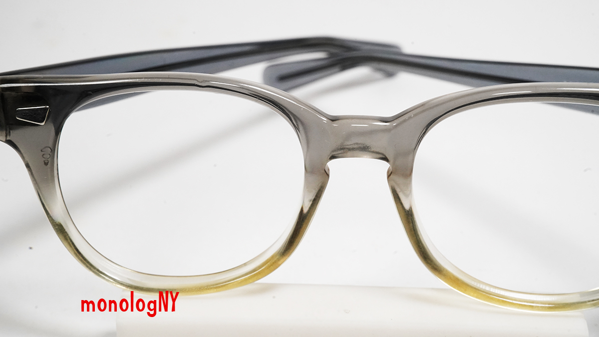 Pathway Optical グレー＆クリアーセルビンテージ眼鏡フレーム 1960s パスウェイオプティカル Challenger  アメリカ製稀少メガネ Vintage