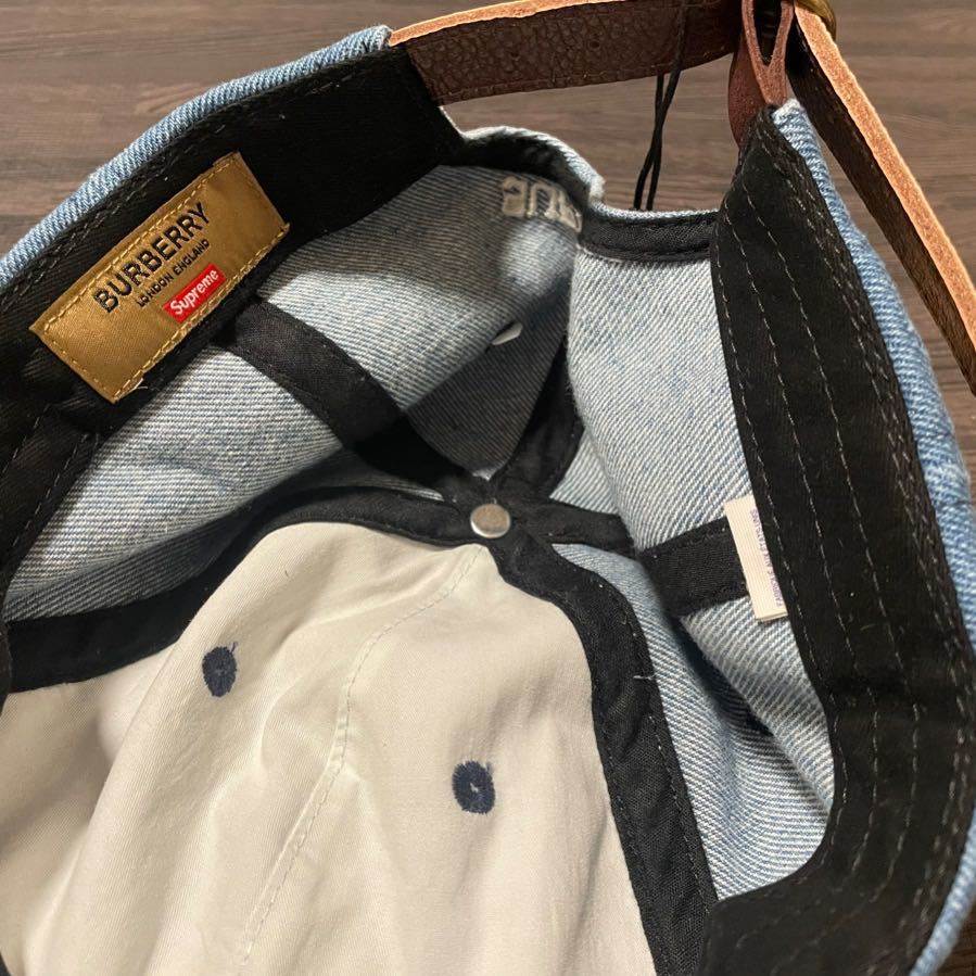 Supreme × Burberry Denim 6 Panel Cap バーバリー 新品未使用