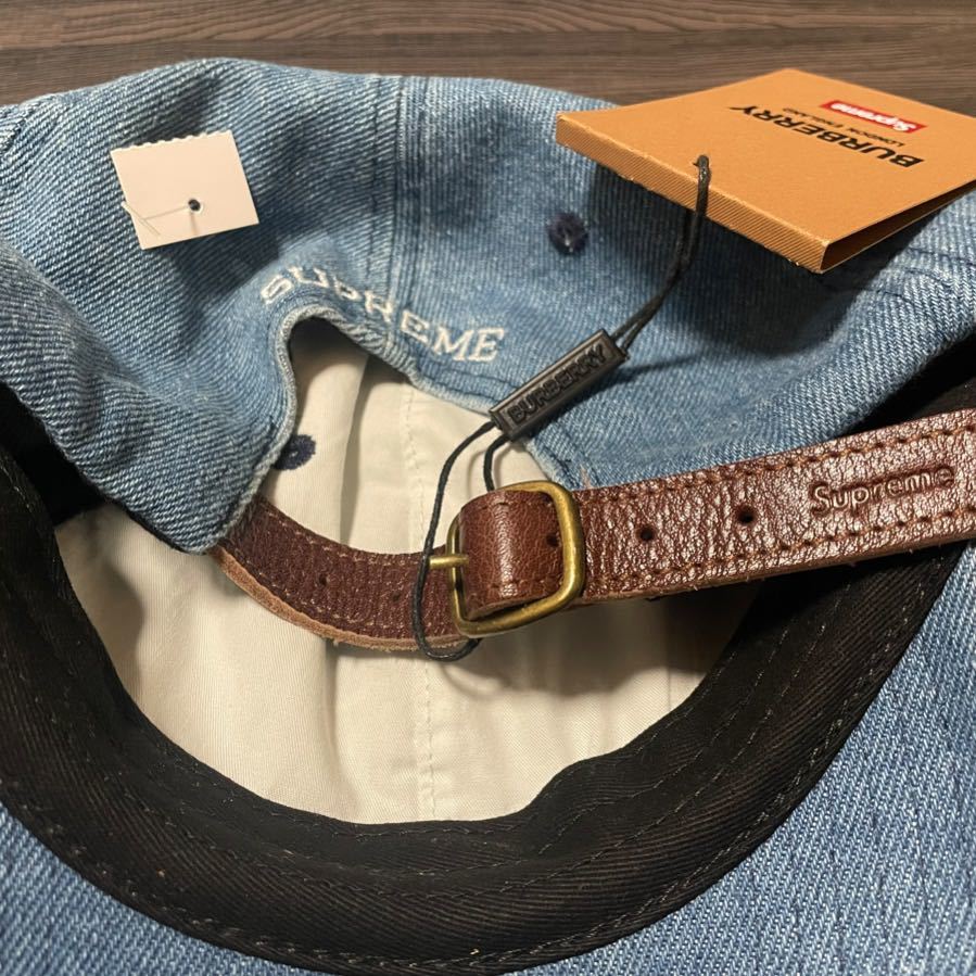 Supreme × Burberry Denim 6 Panel Cap バーバリー 新品未使用