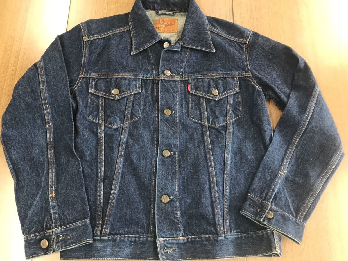 70s BIG-JOHN ビッグジョン 40 ビンテージ 濃インディゴブルー 70s BIG-JOHN ビッグジョン 40 ビンテージ 濃インディゴブルー