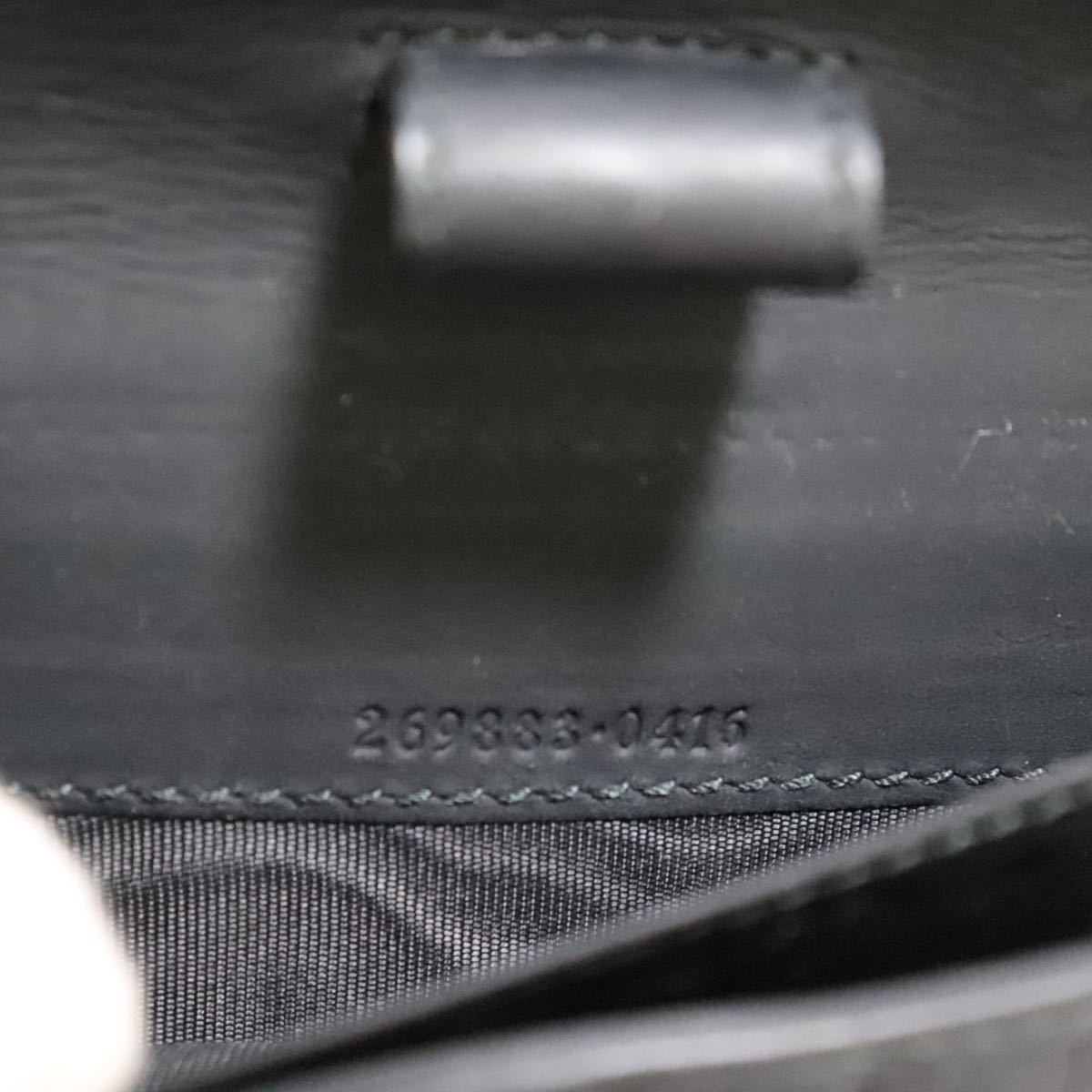 1円【極美品・定価24万】GUCCI グッチ GG シマレザー オーガナイザー