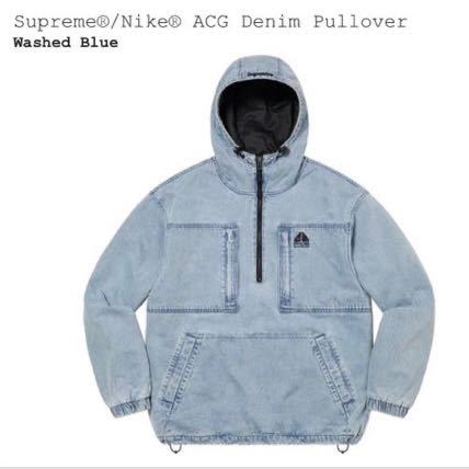 サイズS Supreme Nike ACG Denim Pullover Washed Blue Small 
