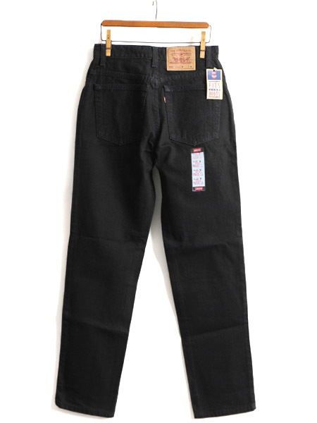 タグ付き 新品 デッドストック 90s USA製 Levis 505 ブラック デニム パンツ レディース S 程/ リーバイス ジーンズ ジーパン ストレート H_画像1