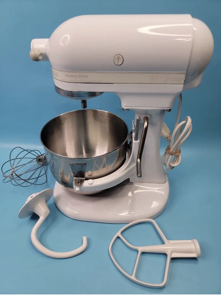 KitchenAid 卓上ミキサー 5 QT KSM5PSWW 325 Watt W/ Attachments White