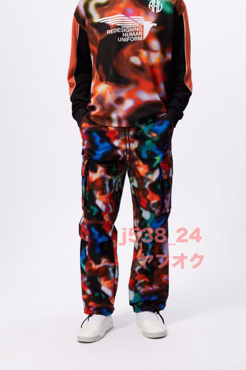 限定コラボ ZARA MAN X RHUIGI カーゴパンツ マルチカラー 送料210円 L 32 ジョガーパンツ メンズ パンツ カラフル_画像2