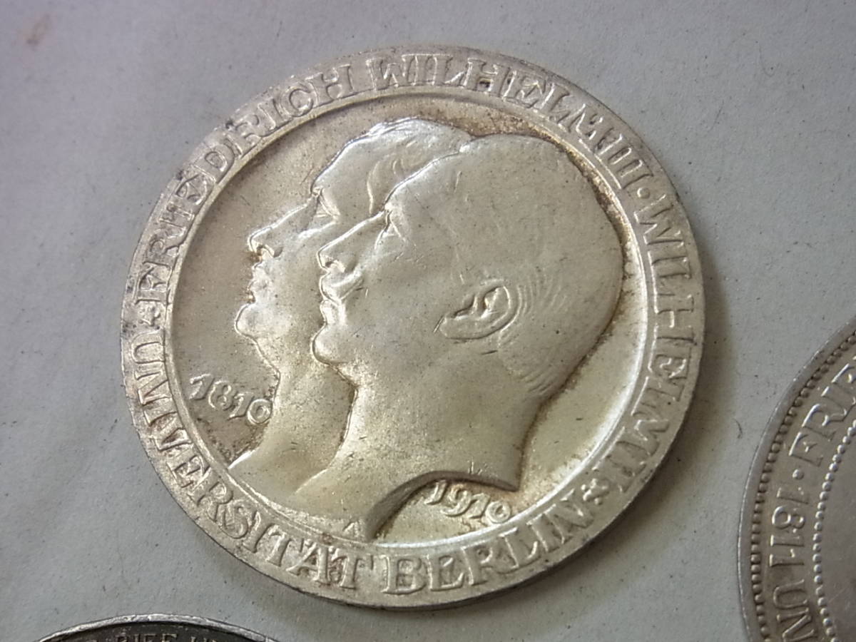 140621H70-0924H-A18■ドイツ■3マルク銀貨　4枚セット　1910／1911／1913／1914年　コイン・硬貨　アンティーク_画像2