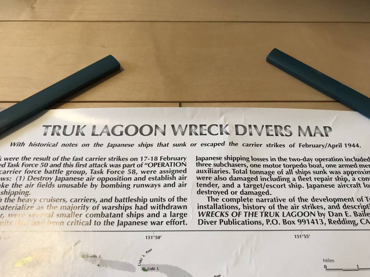 ★ TRUK LAGOON WRECK DIVERS MAP トラック環礁沈船地図 チューク ★_画像3