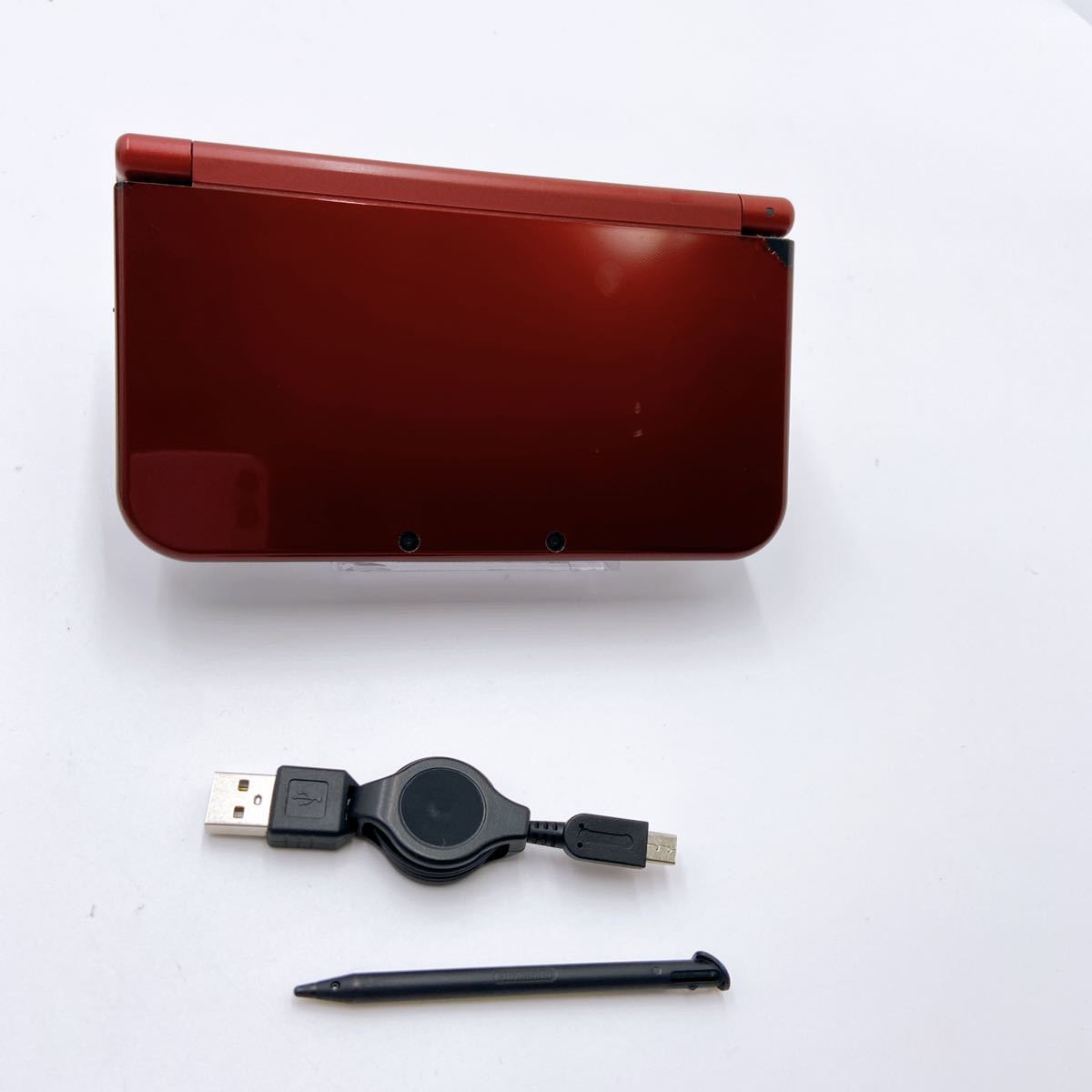 日本売り 動作確認済み　ニンテンドー3DS メタリックレッド LL 携帯用ゲーム本体