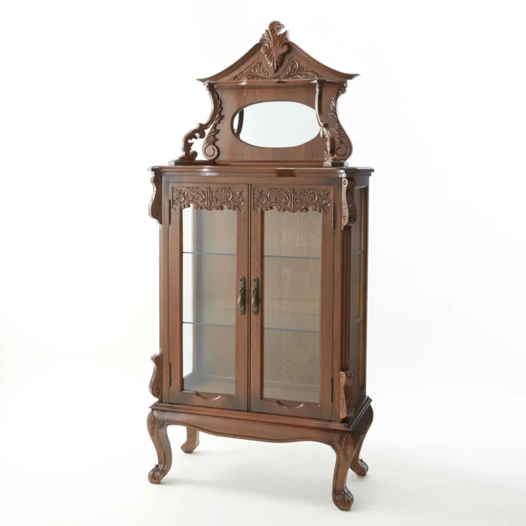  special price! antique style Old yellowtail ton style Brown wood oak material high bag cabinet 