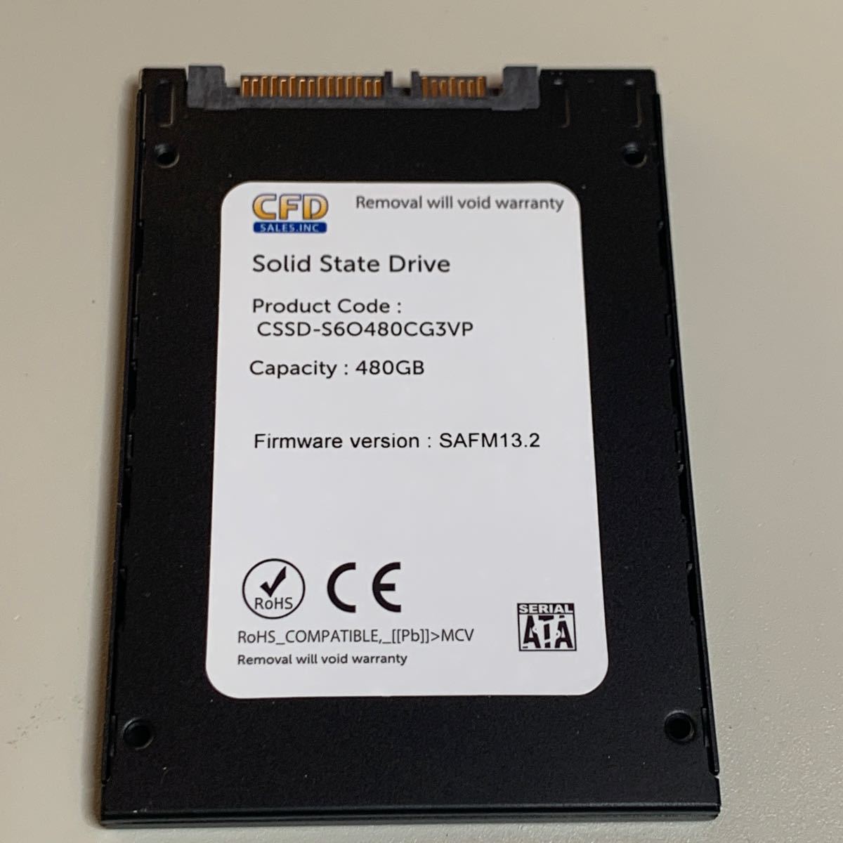 CFD 480GB SSD CSSD-S6O480CG3VP 使用1428時間