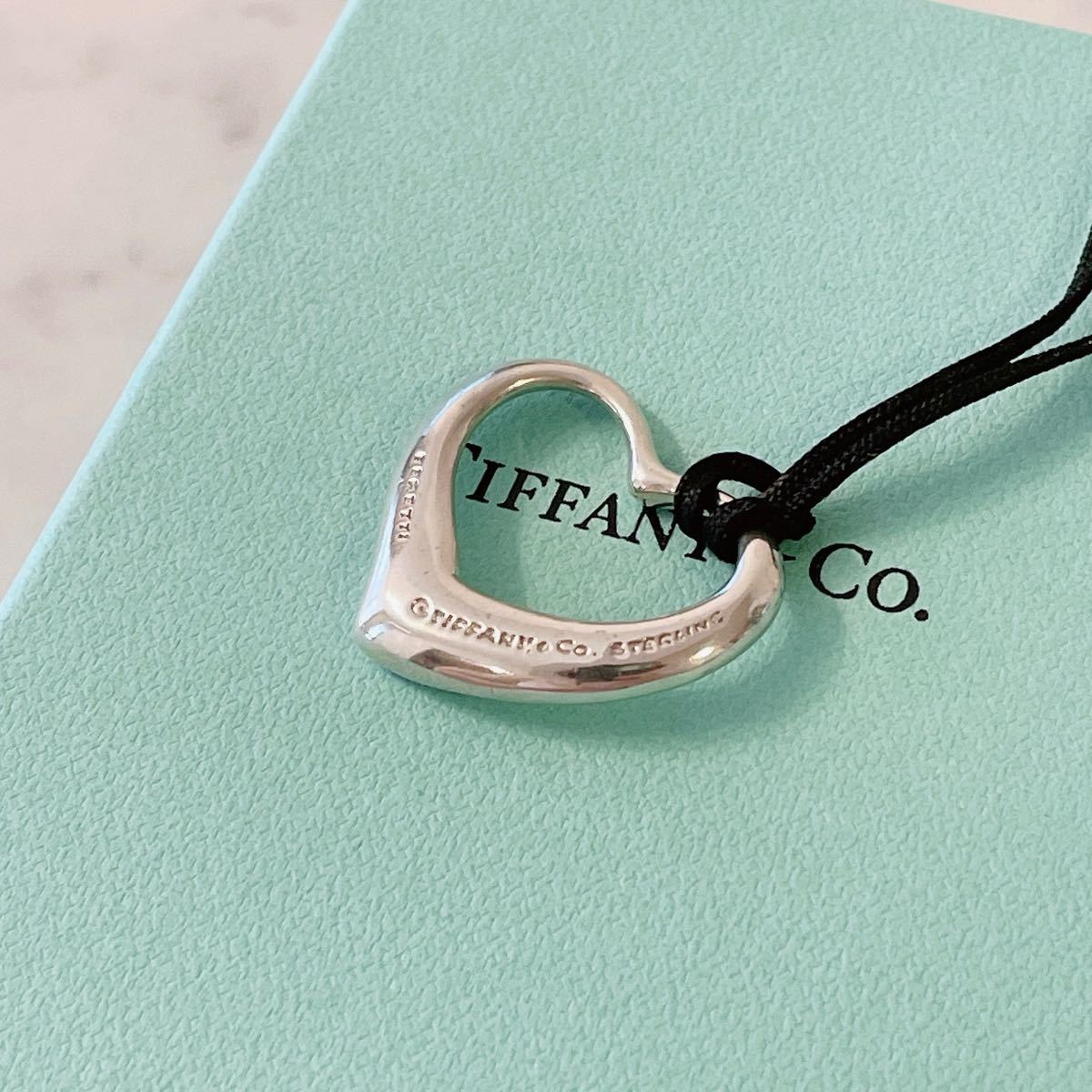 美品 ティファニー Tiffany オープンハートネックレス ラージサイズ