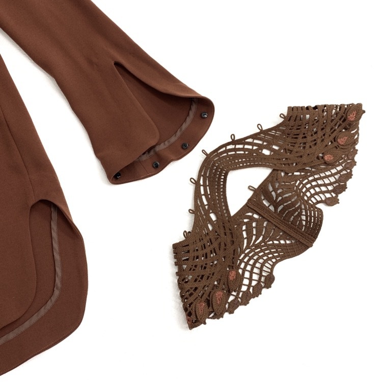 未使用品 20AW Mame Kurogouchi マメクロゴウチ Embroidered Cuff Top