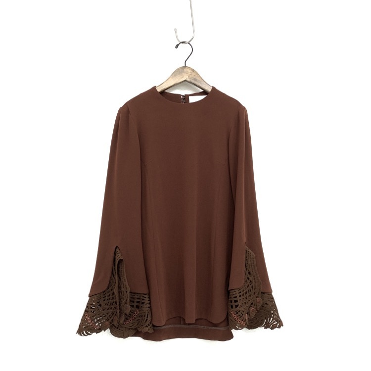 未使用品 20AW Mame Kurogouchi マメクロゴウチ Embroidered Cuff Top
