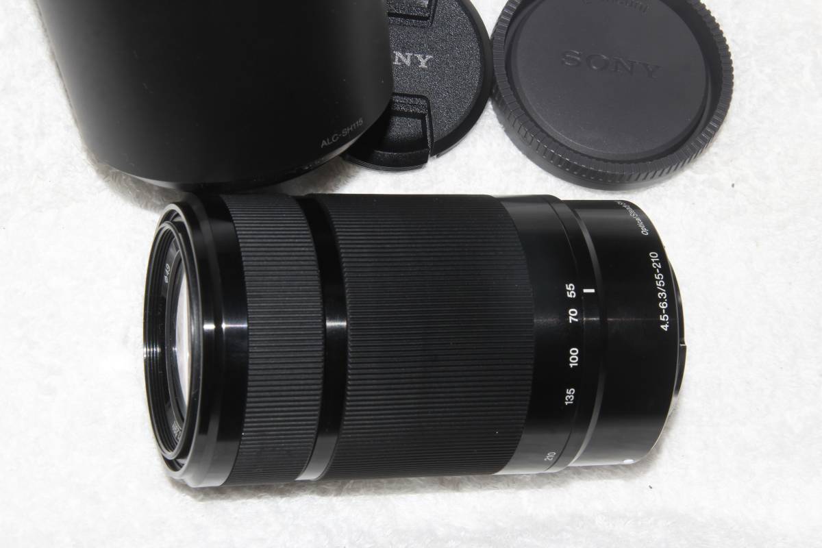 ソニー SONY E 55-210mm F4.5-6.3 OSS ブラック (SEL55210) フード付