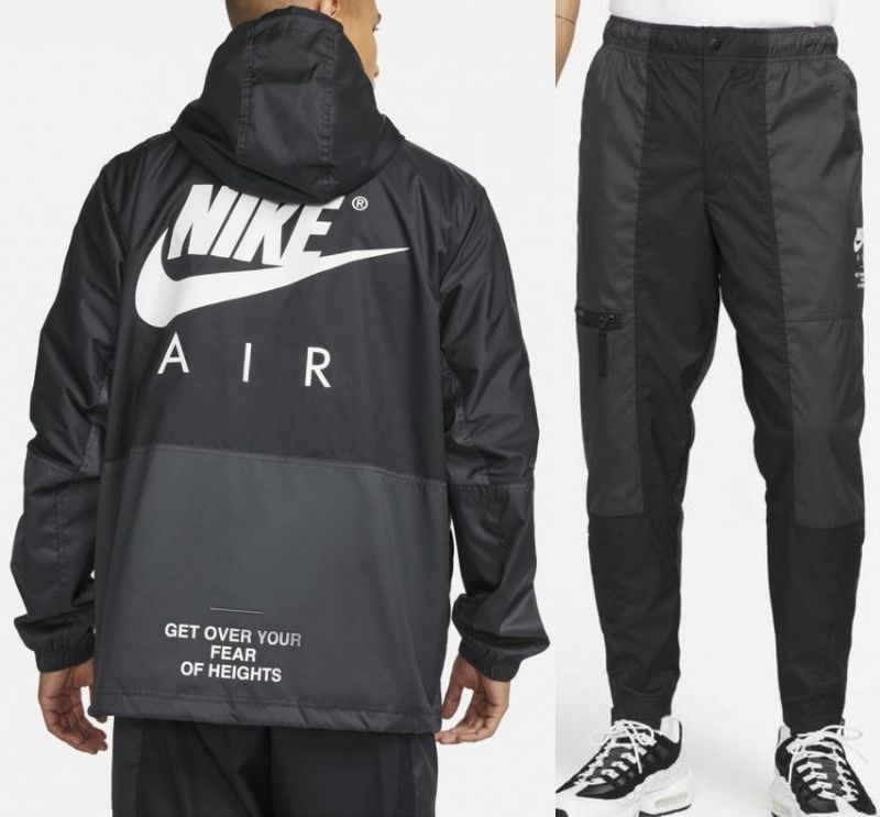 残少 2XL NIKE AIR LND 上下セット 定価28600円 検 フーディ パーカー ウーブン ジャケット ジョガーパンツ エア ビッグスウッシュ 黒 XXL