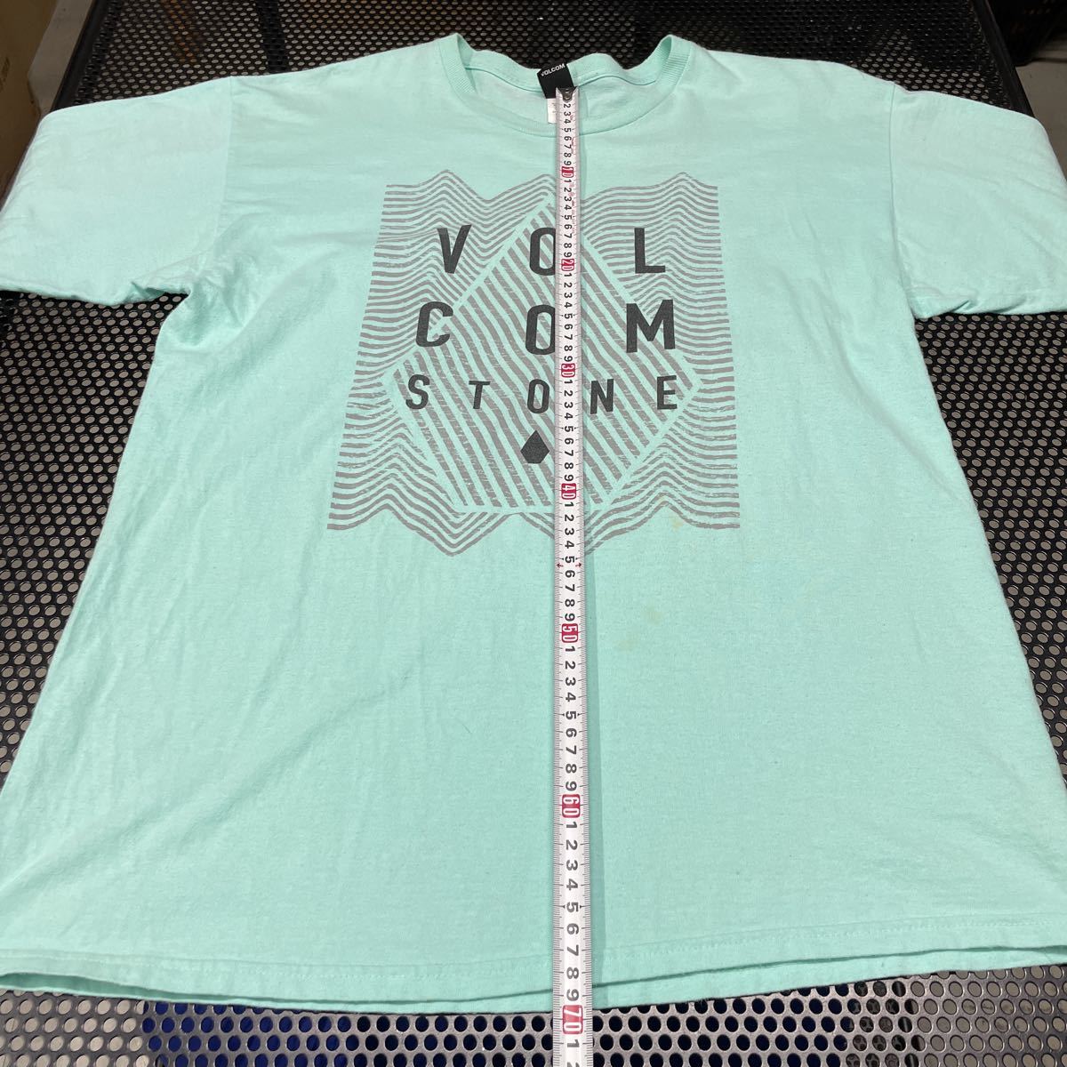 ボルコム volcom 半袖 プリントTシャツ 水色 ターコイズ Lサイズ_画像5