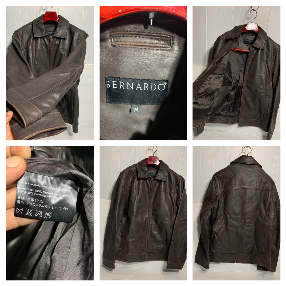 新品】タグ付き本革Bernardo ジャケットサイズM 新しい www.joseph