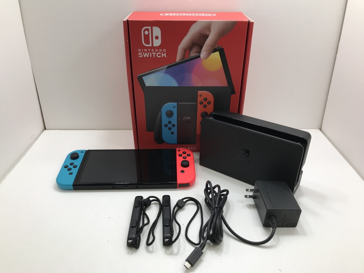 中古】（5）☆1円☆Nintendo Switch本体 有機ELモデル ネオン☆動作